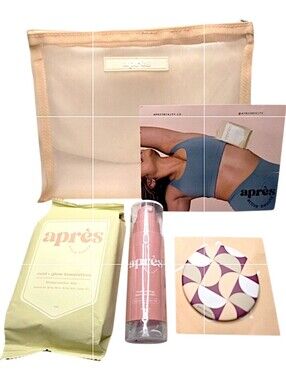 Après Beauty Self Care Travel Set Glow Towelettes Spray Mirror Pouch New